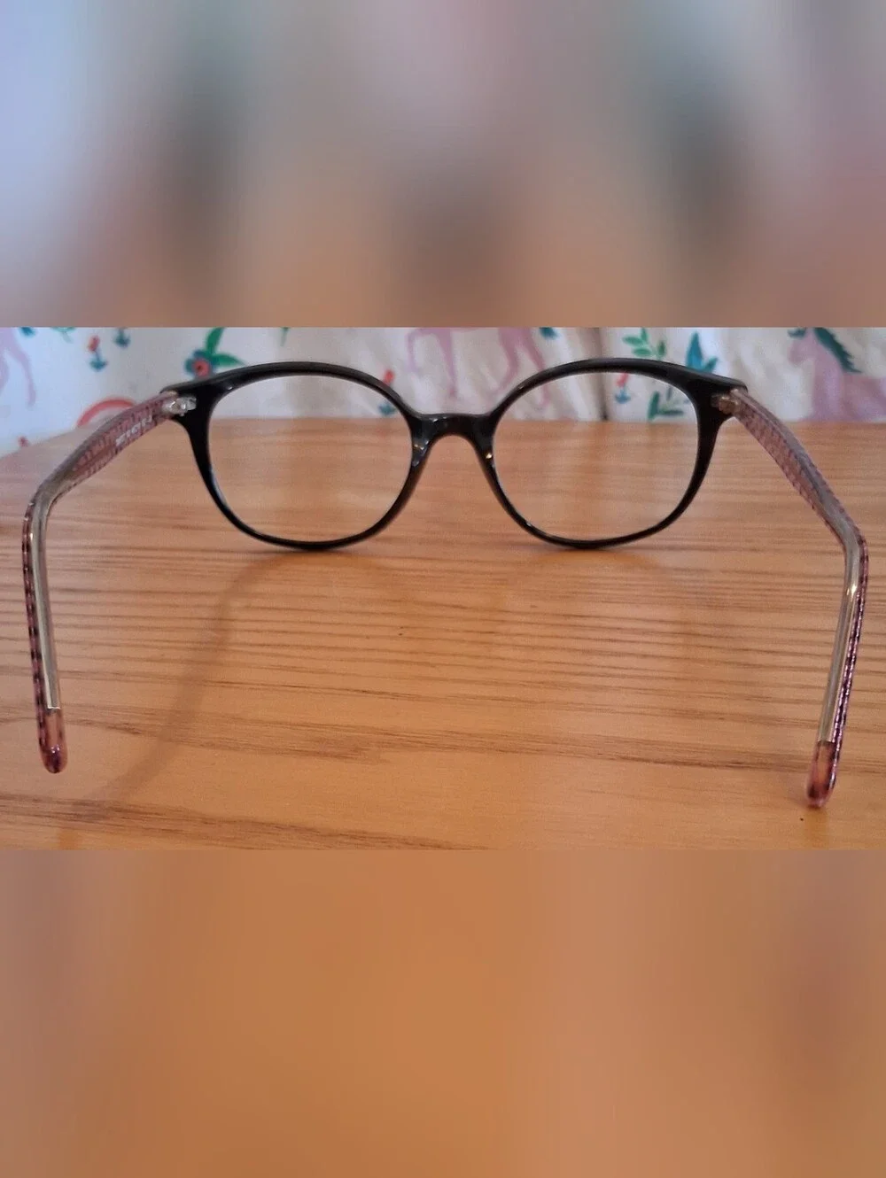 EUC Lafont Paris Tantot Black & Pink Polka Dot Round Everyday Glasses Frames
